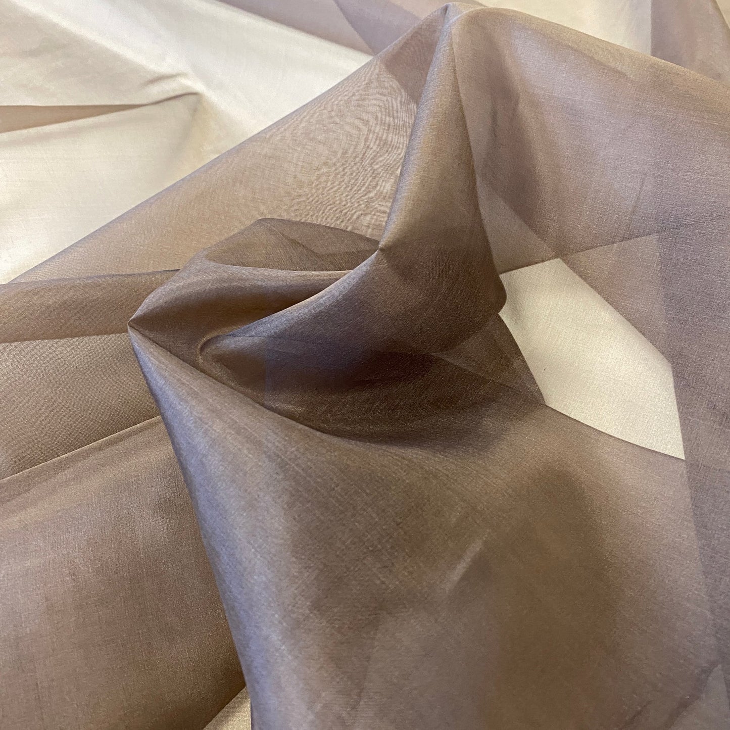 DARK CHOCOLATE SILK ORGANZA