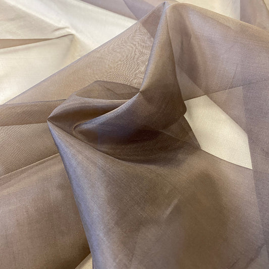DARK CHOCOLATE SILK ORGANZA