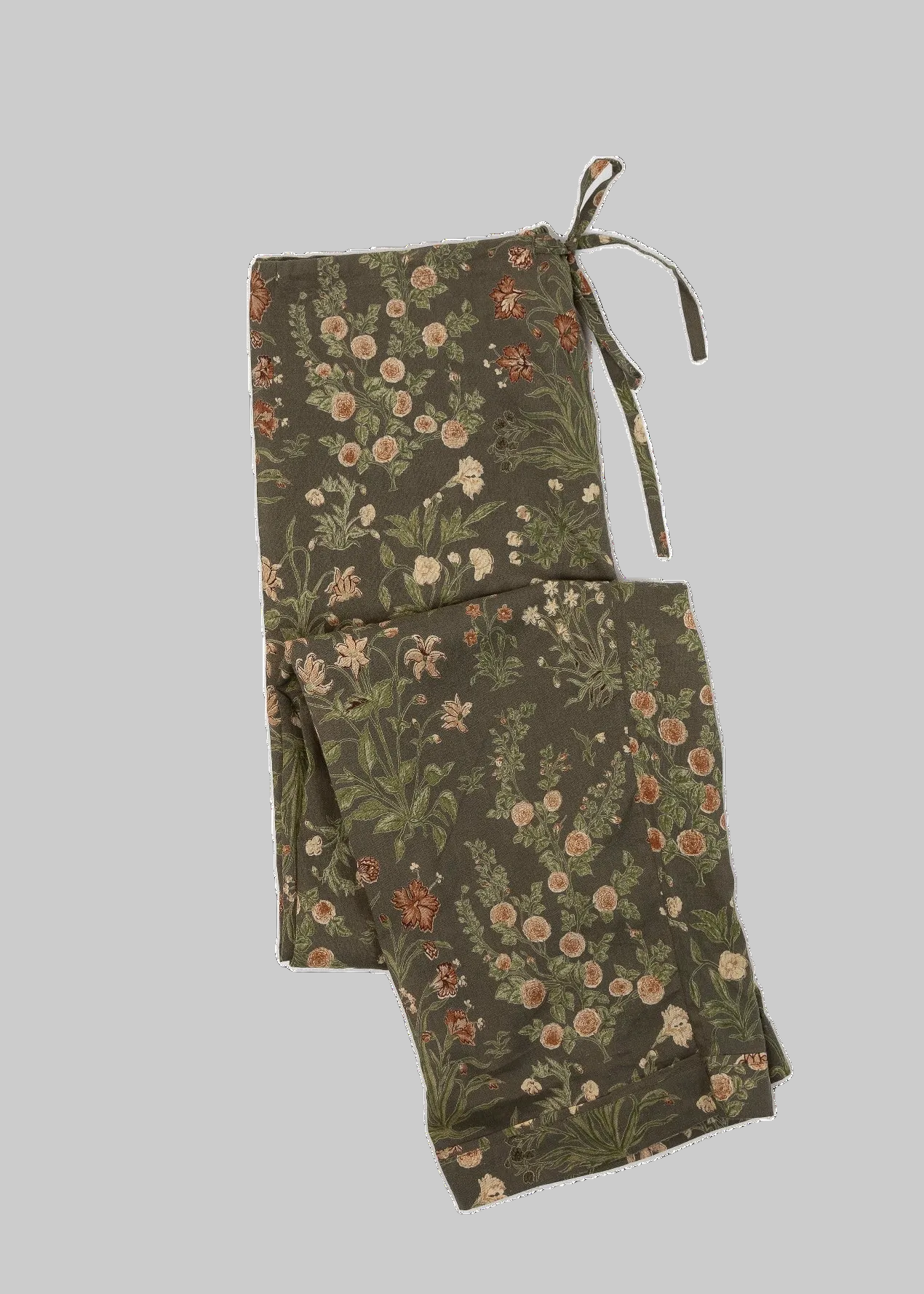 Cotton PJ's in Olive Flower