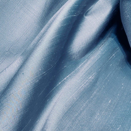 POWDER BLUE DUPION SILK