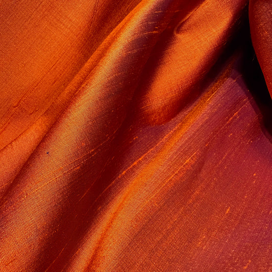 PUMPKIN DUPION SILK