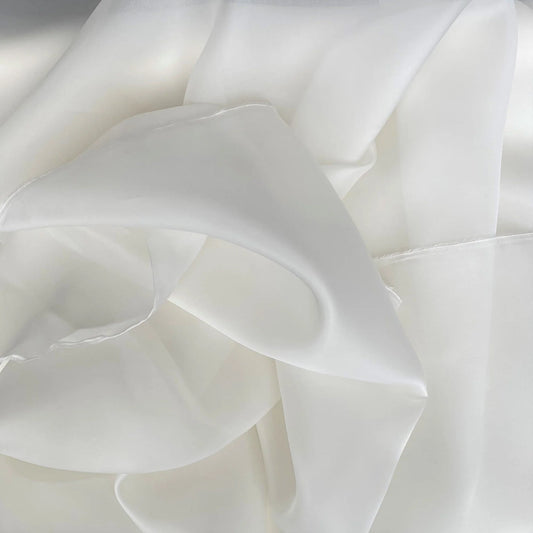 SILK WHITE 12MM SATIN ORGANZA