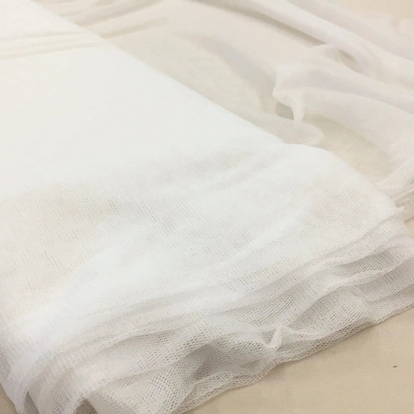 WHITE SILK TULLE