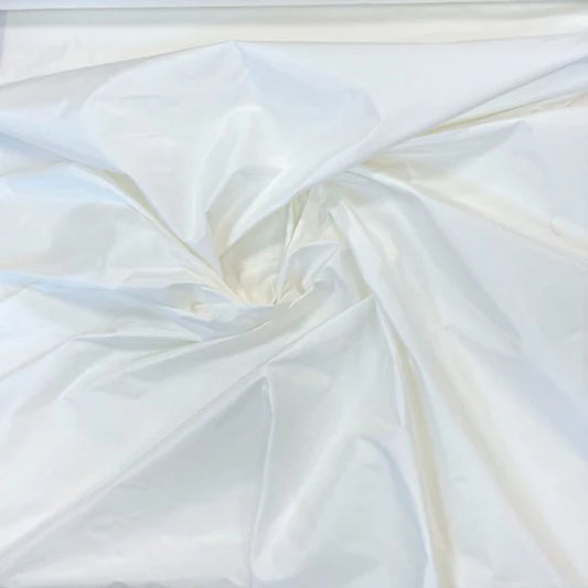WHITE TAFFETA SILK