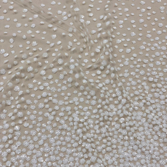 IVORY SEQUINNED TULLE
