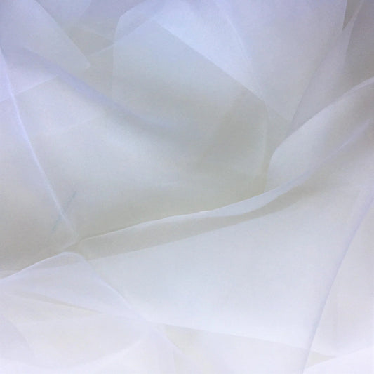 WHITE SILK ORGANZA