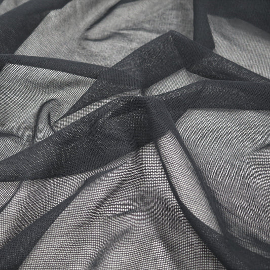 BLACK COTTON TULLE
