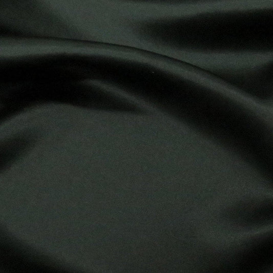 BLACK CREPE SILK SATIN