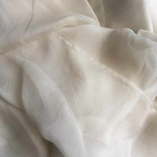 OYSTER CRINKLE SILK CHIFFON