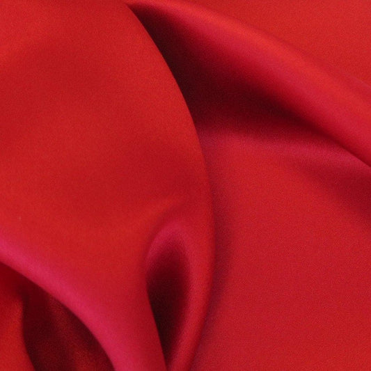 DEEP RED SANDWASH SATIN SILK