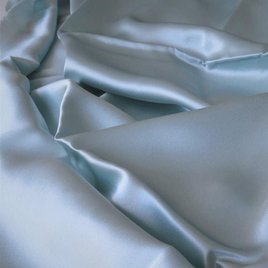 DUCK EGG SANDWASH SATIN SILK