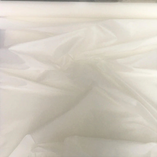 WHITE DUPION POWERLOOM SILK