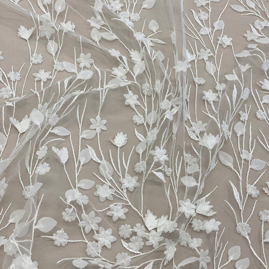 IVORY EMBELLISHED TULLE