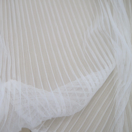 IVORY PLEATED TULLE