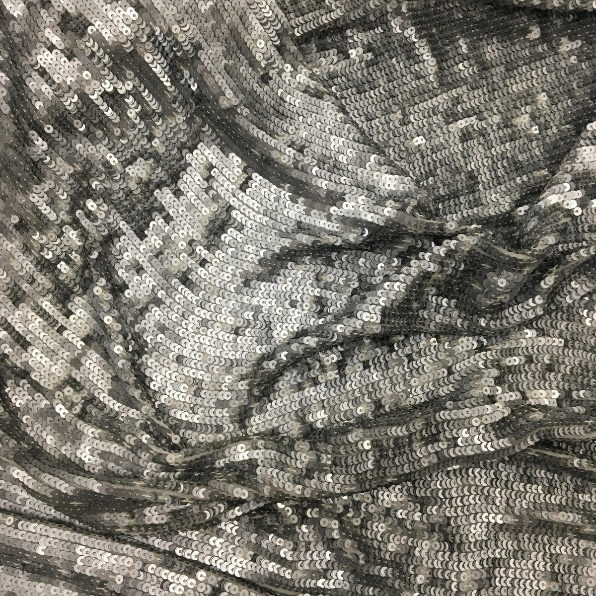 DULL SILVER SEQUIN GEORGETTE