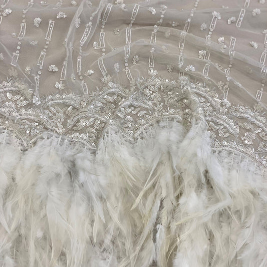 IVORY FEATHER TULLE