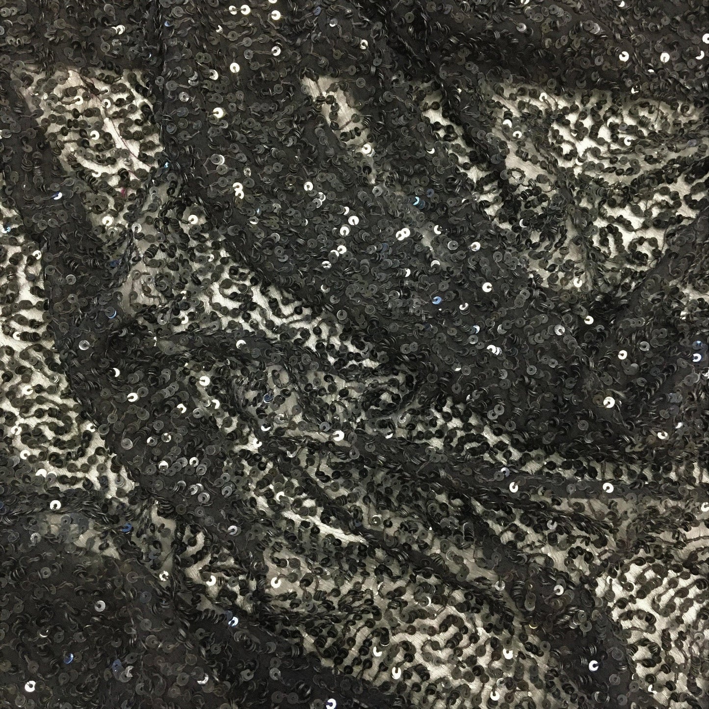 BLACK SEQUIN GEORGETTE