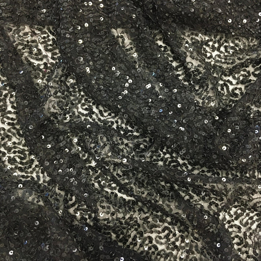 BLACK SEQUIN GEORGETTE