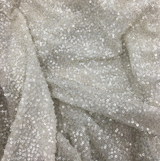 PLATINUM SEQUIN GEORGETTE