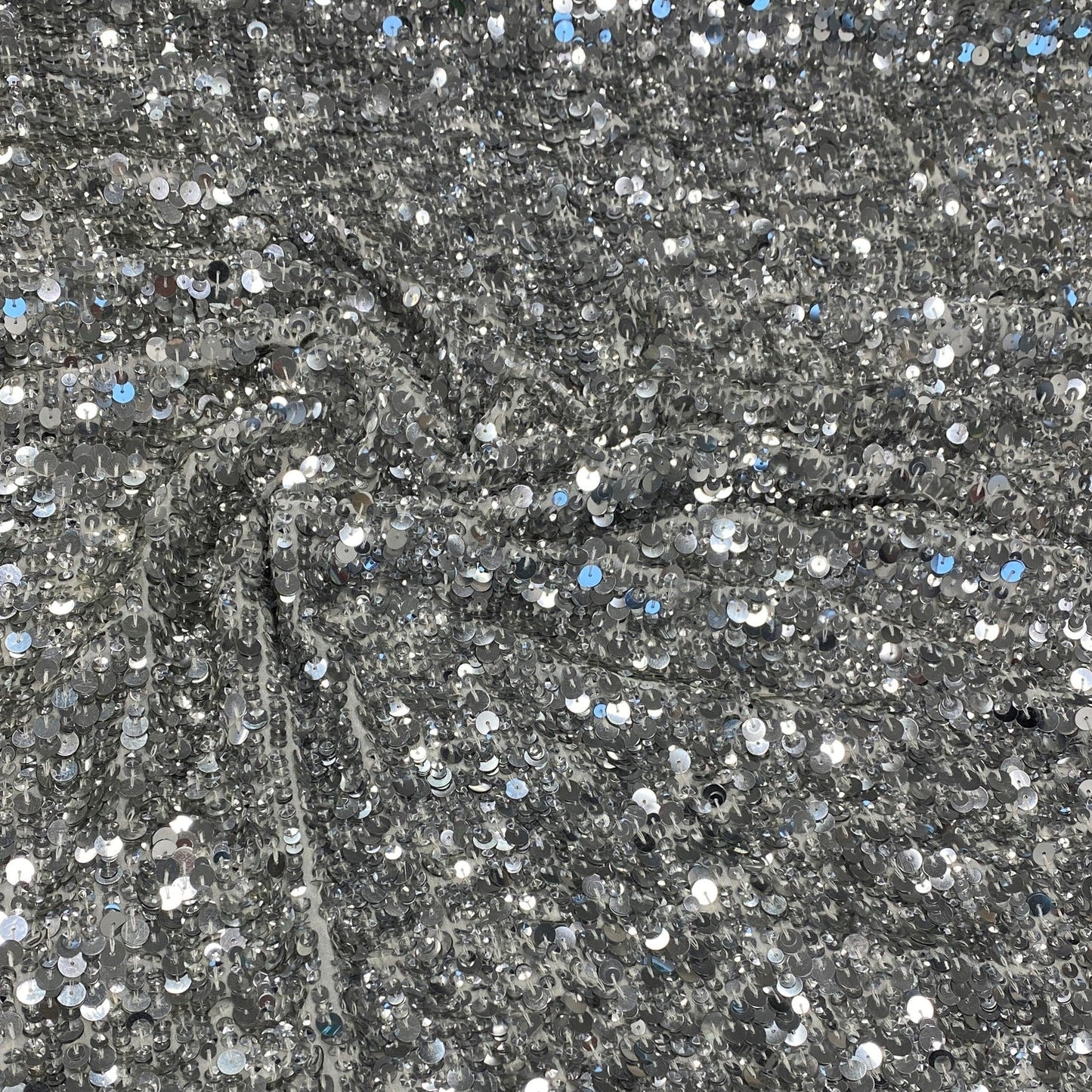 SILVER SEQUIN GEORGETTE