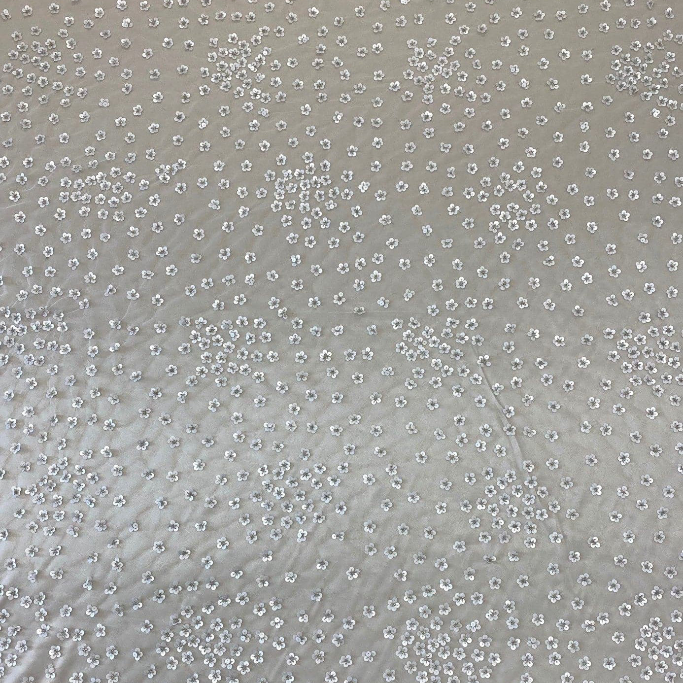 IVORY FLORAL SEQUIN TULLE