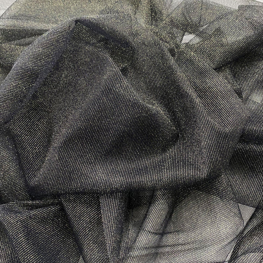BLACK GOLD LUREX TULLE