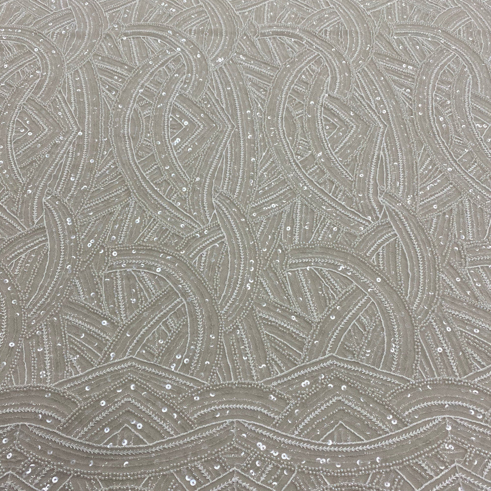 IVORY EMBELLISHED TULLE