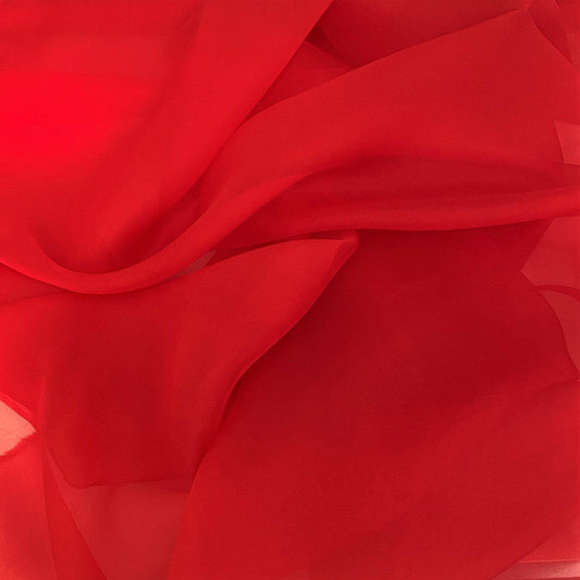 DEEP RED SILK ORGANZA