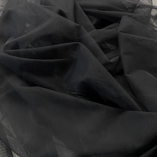 BLACK POLYESTER TULLE