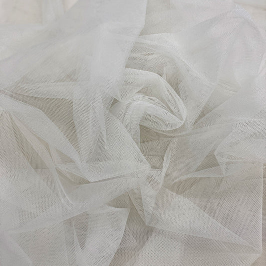 RECYCLED SILK WHITE TULLE