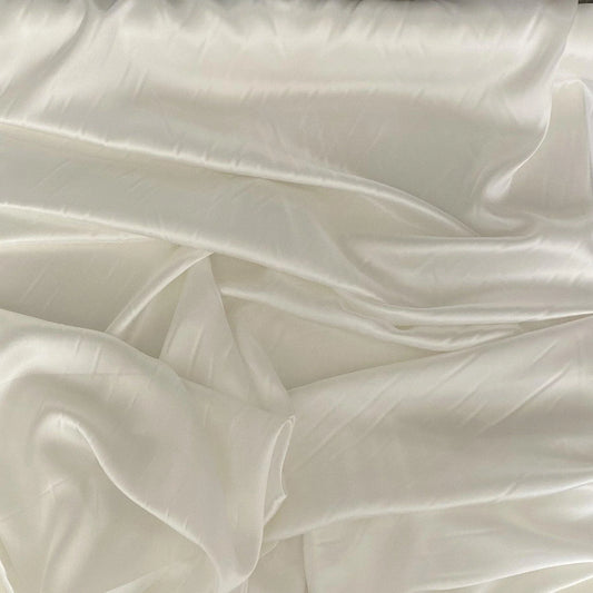 IVORY STRETCH SILK SATIN