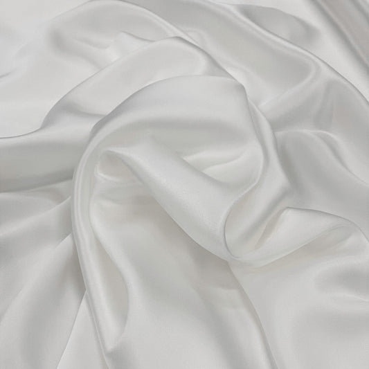 WHITE SANDWASH SATIN SILK