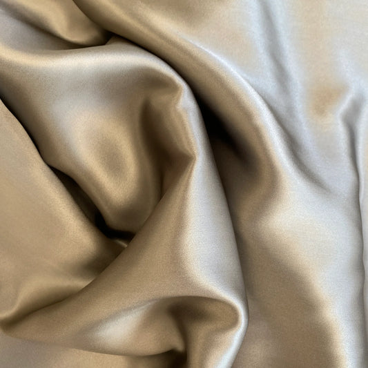 TAUPE SANDWASH SATIN SILK