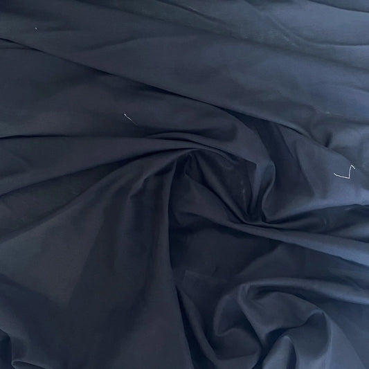 BLACK SILK COTTON VOILE