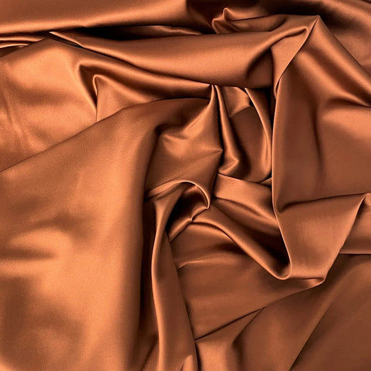CINNAMON STRETCH SILK SATIN