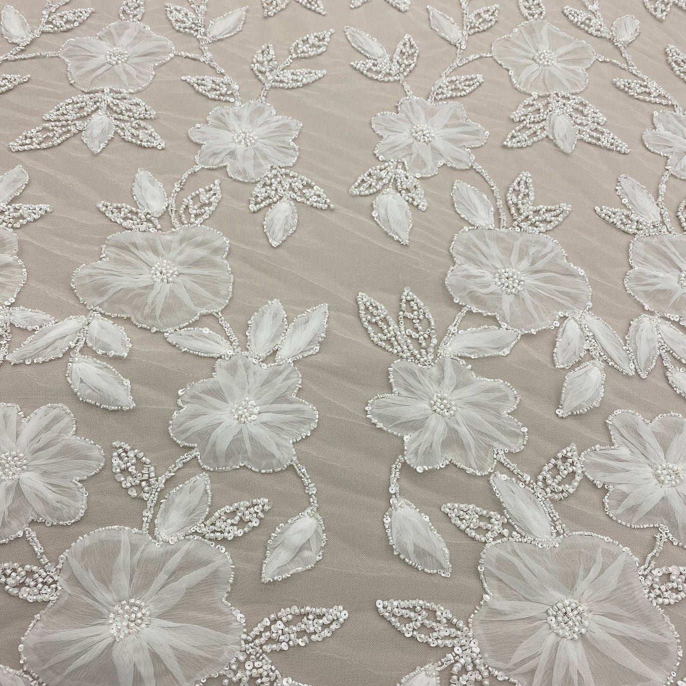 IVORY EMBELLISHED TULLE