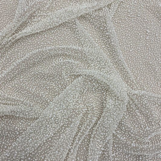 IVORY BEADED TULLE
