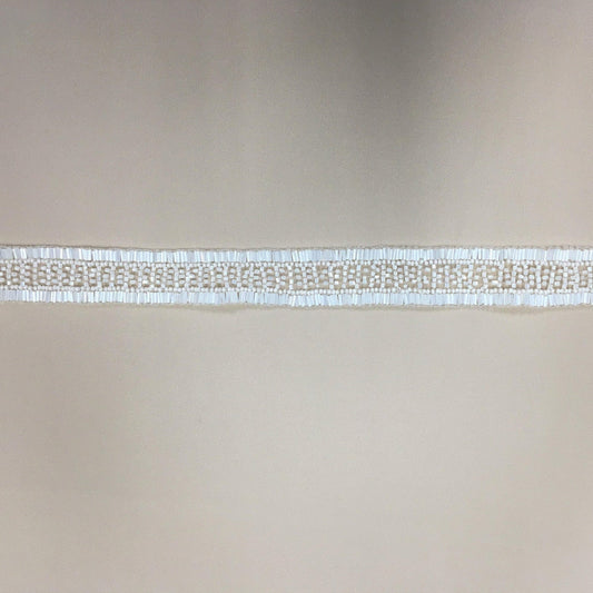 WHITE BEADED TRIM