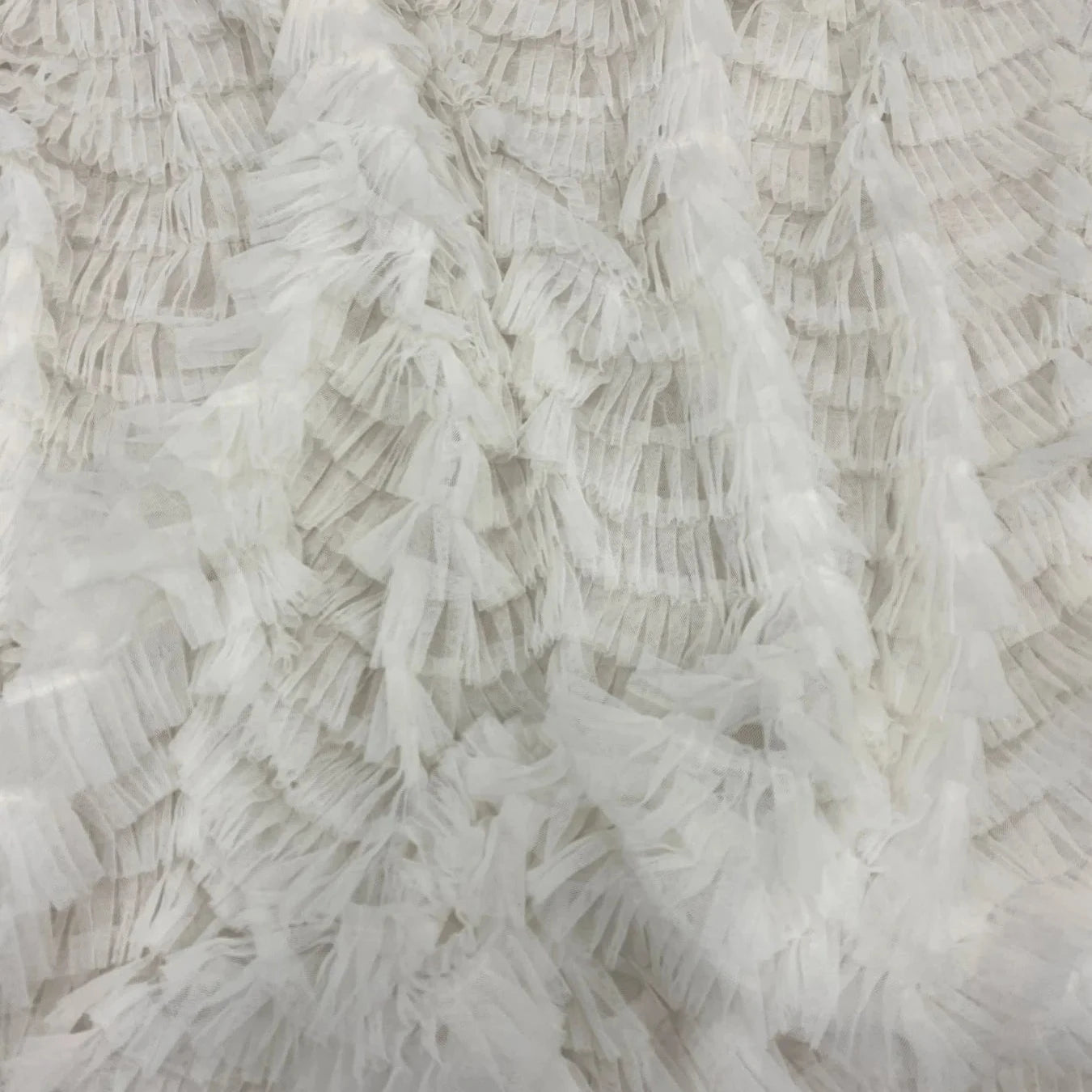 IVORY RUFFLED TULLE