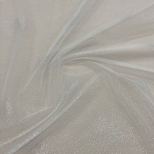 IVORY SILVER SPARKLE TULLE