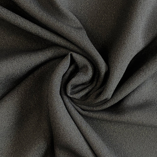 BLACK WOOL CREPE