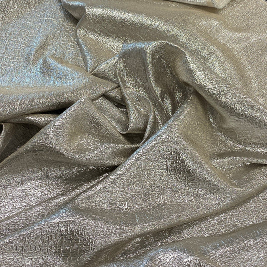 WHITE GOLD METALLIC JACQUARD